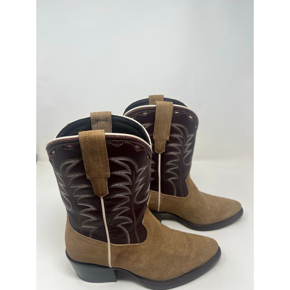 Tecovas Two Tone Suede Jolene Cowgirl Boots Sz 7